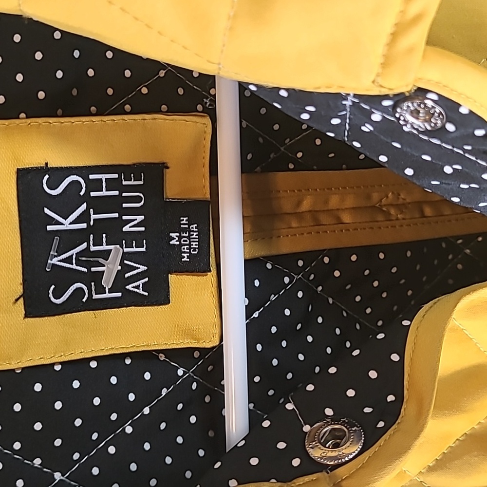 Sake Fifth Ave Quilted Jacket w/ Black Dotted Lining Womens Med - Picture 2 of 5